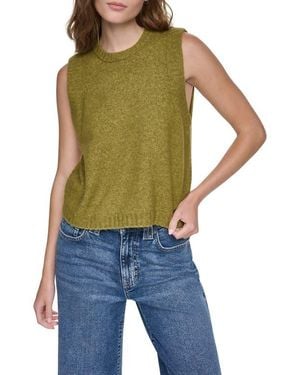 DKNY Deep Armhole Sweater Vest - Blue