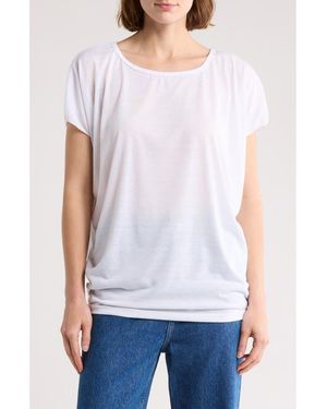 Go Couture Cap Sleeve T-Shirt - Blue