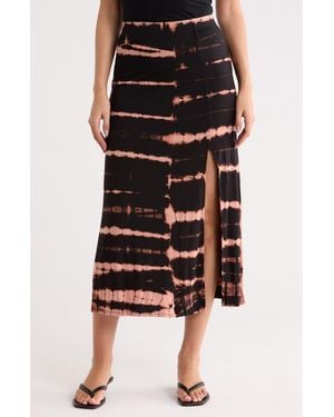Go Couture Slit Maxi Skirt - Black