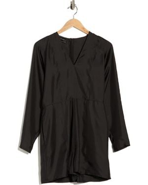 Longchamp V-Neck Long Sleeve Jumpsuit - Black