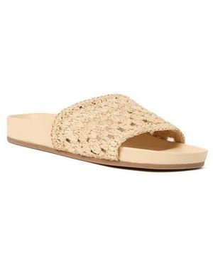 Loeffler Randall Henri Crochet Raffia Slide Sandal - Natural