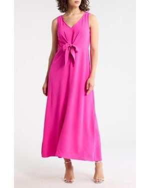 Halogen® Front Tie Maxi Dress - Pink