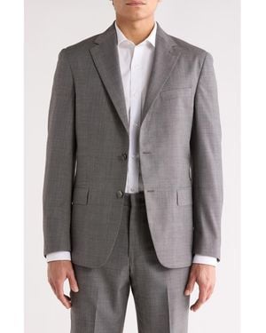 Vince Two Button Notch Lapel Wool Suit Jacket - Gray