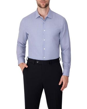 Report Collection Slim Fit 4-Way Stretch Button-Up Shirt - Blue