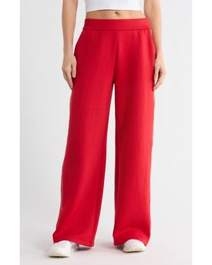 Beyond Yoga Wide Leg Spacer Knit Pants - Red