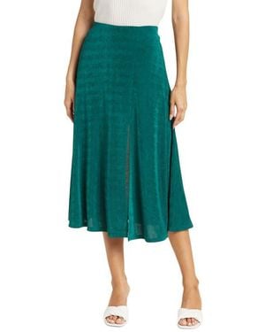 Alexia Admor Side Slit Midi Skirt - Green