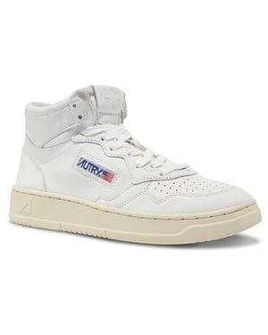 Autry Medalist Mid High Top Sneaker - White