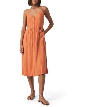 Splendid Gabrielle Button-Up Sundress - Orange