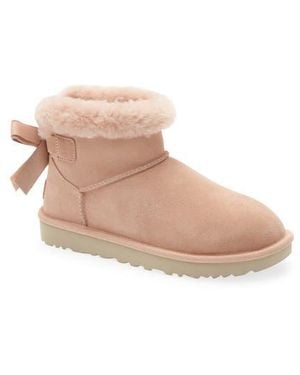 UGG Mini Bailey Bow Faux Shearling Boot - Pink