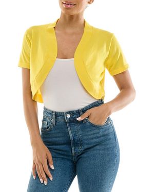 Nina Leonard Knit Bolero - Yellow