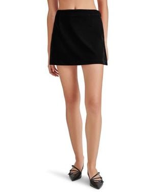 Steve Madden Cindi Velvet Miniskort - Black