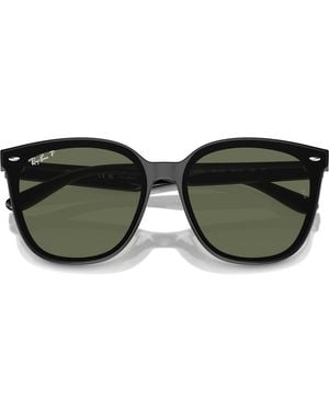 Ray-Ban 66Mm Polarized Oversize Irregular Sunglasses - Brown