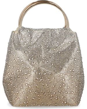 Jessica Mcclintock Nikki Ring Top Handle Clutch - Brown