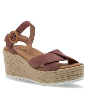 Naot Marbella Platform Wedge Sandal - Brown