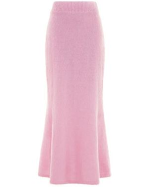 ALIGNE Fit & Flare Maxi Sweater Skirt - Pink