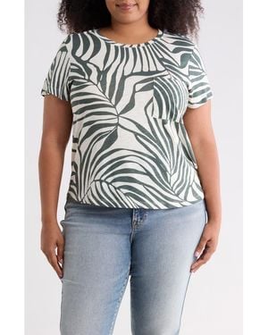 Sanctuary Cotton Blend Pocket T-Shirt - Multicolor