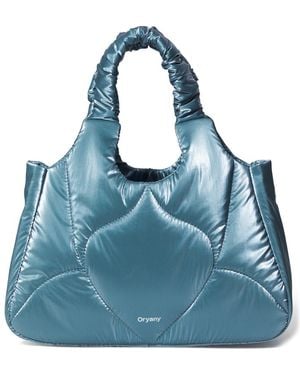 orYANY Half Moroccan Quilted Convertible Top Handle Bag - Blue