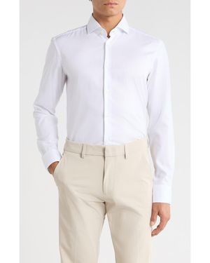 BOSS Hank Kent Slim Fit Cotton Dress Shirt - White