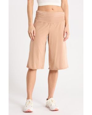 Free People Hot Shot Renewal High Waist Wide Leg Pants - Natural
