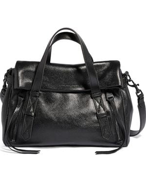 Aimee Kestenberg Bali Double Entry Leather Satchel - Black