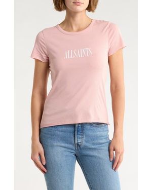 AllSaints Bela Logo Graphic T-Shirt - Pink