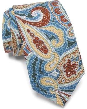 Bonobos Printed Paisley Wool Tie - Blue