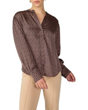 Sanctuary Modern Print Blouse - Brown