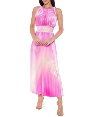 Marina Sleeveless Pleated Maxi Dress - Pink