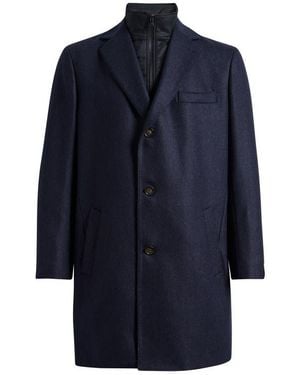 Jack Victor Delroy Wool Topcoat - Blue