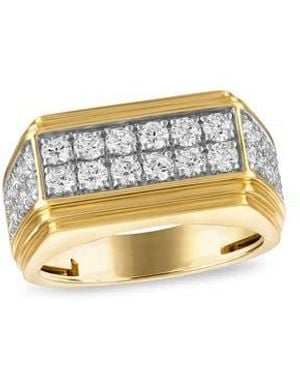 Esquire Diamond Flat Top Ring - Metallic
