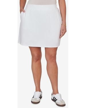 Ruby Rd. French Terry Pull On Skort - White