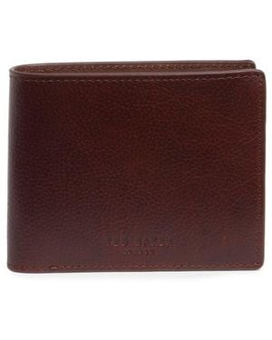 Ted Baker Brockwell Pebbled Bifold Wallet - Purple