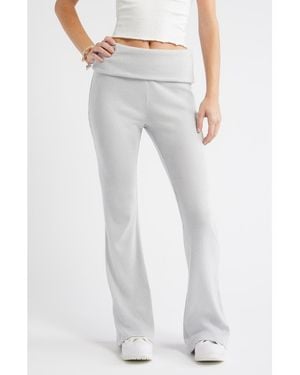 BP. Cozy Flare Rib Pants - Gray