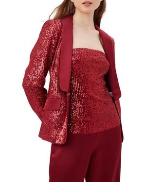 Trina Turk Al Sequin Blazer - Red