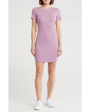 Melrose and Market Short Sleeve Crewneck Mini Dress - Pink
