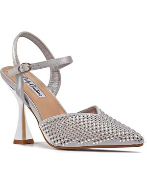 Lady Couture Tango Crystal Embellished Pump - Metallic
