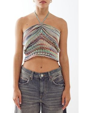 BDG Laddered Bandeau Top - Gray
