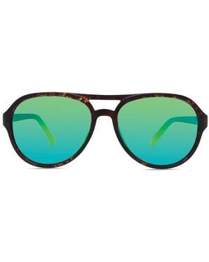 Eco Cimarron 56Mm Polarized Shield Sunglasses - Green
