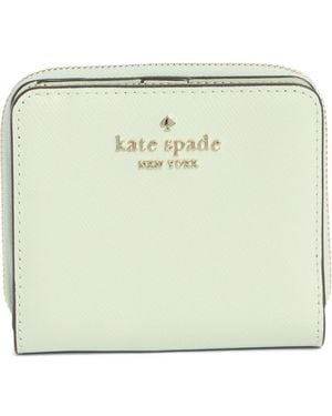 Kate Spade Staci Saffiano Leather Small Zip Wallet - Green