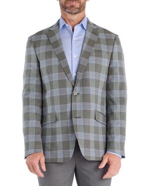 Savile Row Plaid Sport Coat - Gray