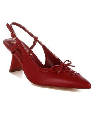 LONDON RAG Danvers Pointed Toe Slingback Pump - Red