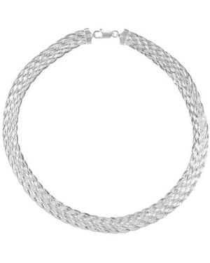CANDELA JEWELRY Sterling Braided Necklace - White