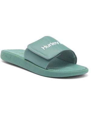 Hurley Logo Slide Sandal - Green