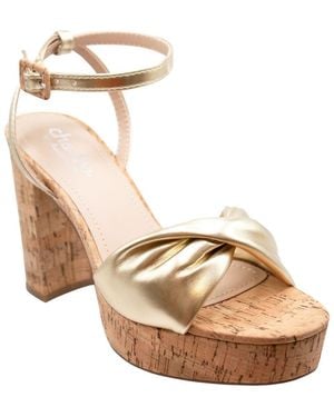 Charles David Madelina Ankle Strap Platform Sandal - Metallic