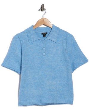 Halogen® Short Sleeve Polo - Blue