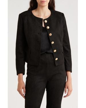 Gemma  Jane Faux Suede Jacket - Black