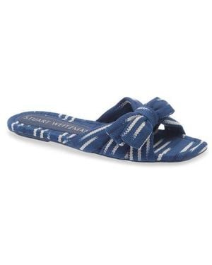 Stuart Weitzman Sofia Slide Sandal - Blue