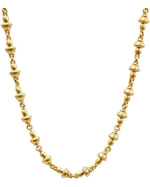 Clare V. Petit Mushroom Link Necklace - Metallic