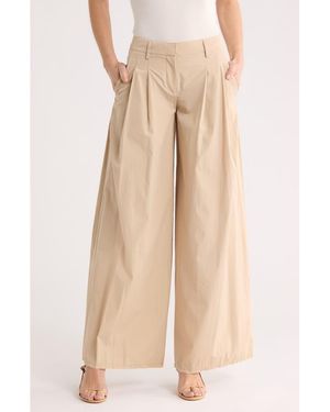Twp New Didi Pleated Front Wide Leg Pants - Natural