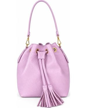 Persaman New York Carlotta Leather Bucket Bag - Pink